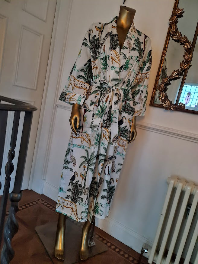 Jazzy Jungle Kimono ~ White